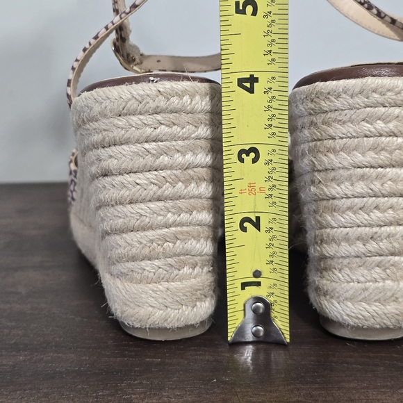 Ann Taylor Factory Espadrille Giraffe Print Wedges Women's Size 8M - Picture 8 of 10